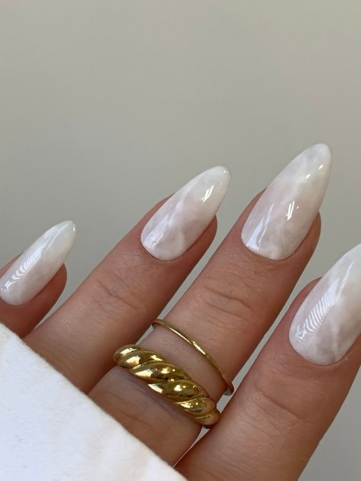 milky nails