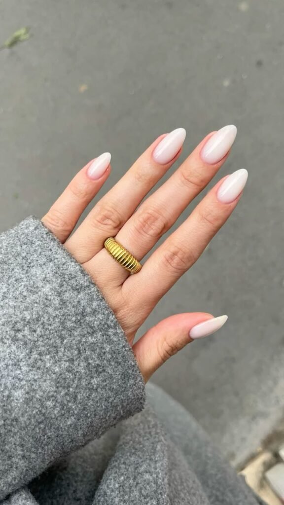 milky nails