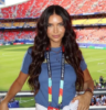 Zaira Nara apostó al celeste y blanco con un look ideal para alentar a la Selección Argentina