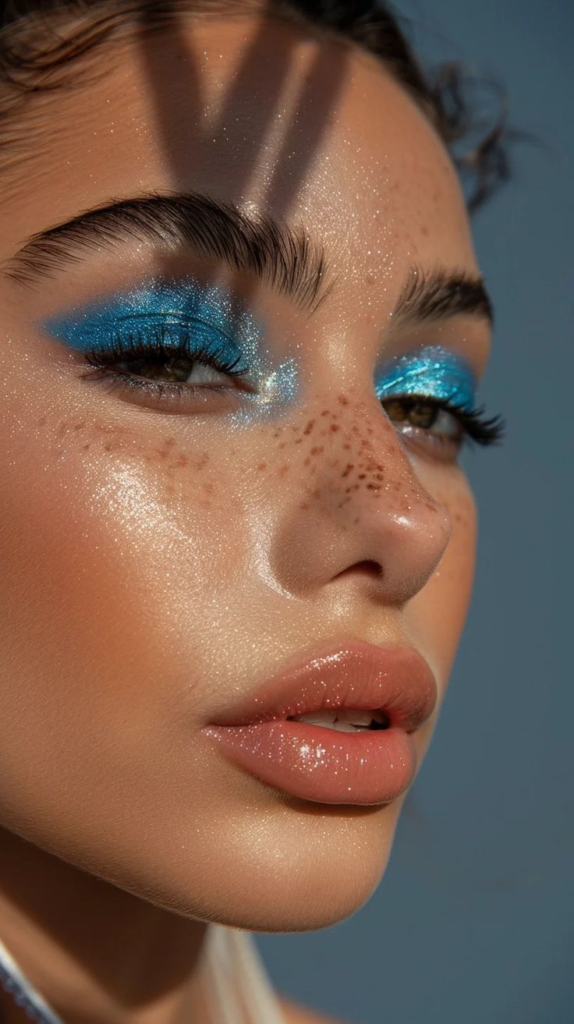 Qué es el Pop of Blue, el maquillaje azul que será tendencia durante el Mundial 2026